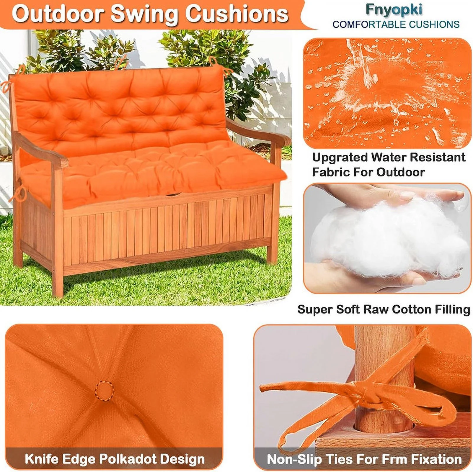 Replacement Cushions for Swing, Waterproof Porch Swing Cushion, 2-3 Seat Outdoor Bench Cushion with Backrest for Patio Furniture Garden Porch Loveseat Glider Pad (Sky Blue 70*40in)