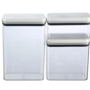 Better Homes & Gardens Canister Pack of 3 - Flip-Tite Rectangular Food Storage Container Set