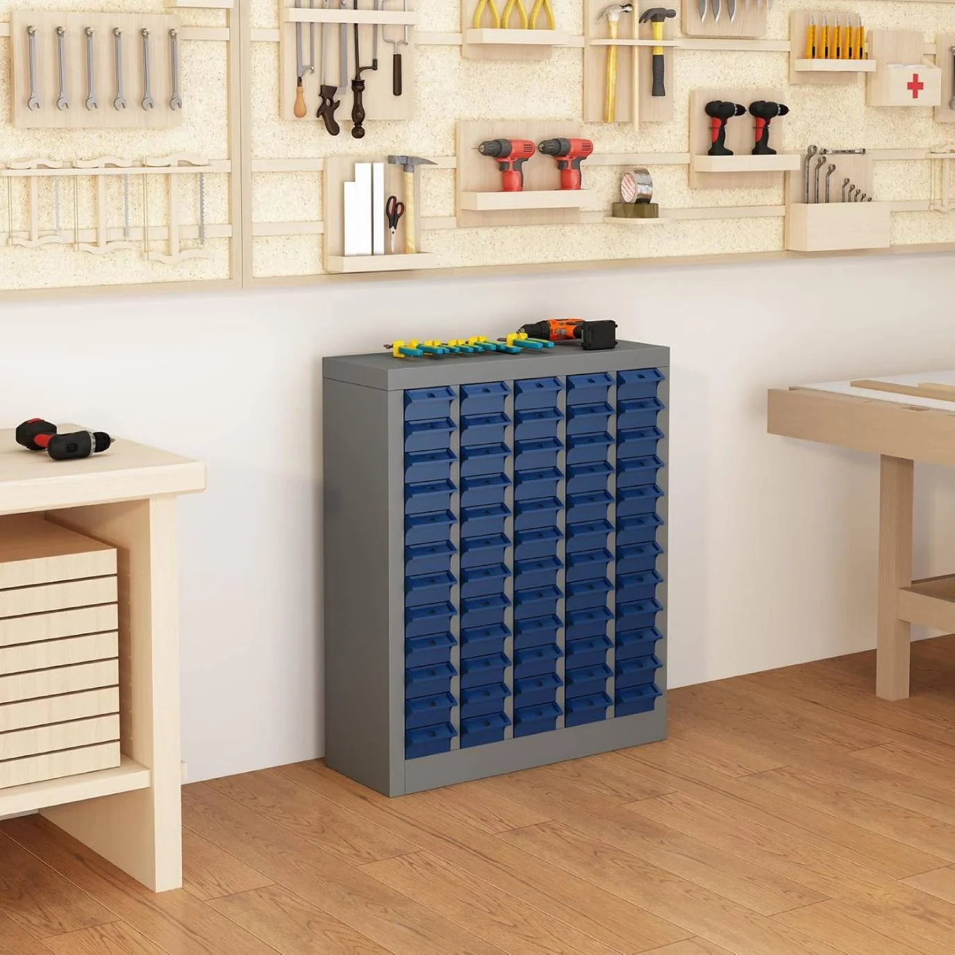 Reykilor 100 Drawers Small Parts Cabinet Bolt and Nut Tool Storage Cabinet Hardware Organizer Electronic Component Sorting Storage
