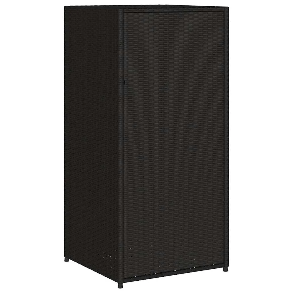 vidaXL Patio Storage Cabinet, PE Rattan Beige, 21.70 x 21.70 x 43.70 in
