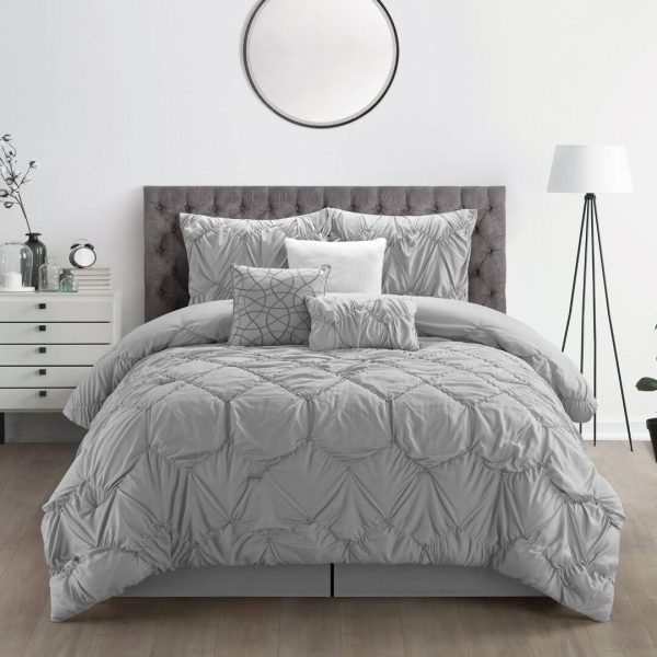 Quynh Microfiber 7 Piece Comforter Set Willa Arlo Interiors Color: Gray, Size: California King Comforter + 6 Additional Pieces
