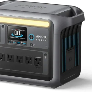 Portable Power Station 1800W (2400W Peak) Solar Generator 58 Minutes to Fully Charge