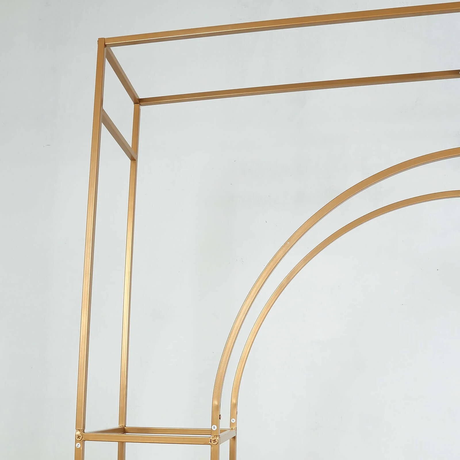 BalsaCircle 7 feet Gold Metal Wedding Arch in Arc de Triomphe Style Party Events Home Decorations Supplies