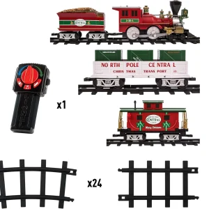 Arctic Central Battery Powered Train Set with Remote Control + Inner Track Expansion Pack
