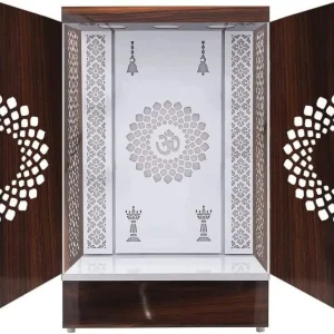 Customized Wooden Cabinet Desginer Mandir With LED / Mandir For Home & Office / Temple For Home / Pooja Ghar / Mandir With Lights /Storage