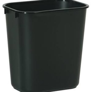 Rubbermaid Standard Series 13 qt Rectangular Wastebasket, Black