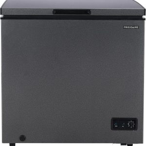 Frigidaire chest freezer (7 cubic feet), granita finish, adjustable thermostat, easy defrost function, removable basket