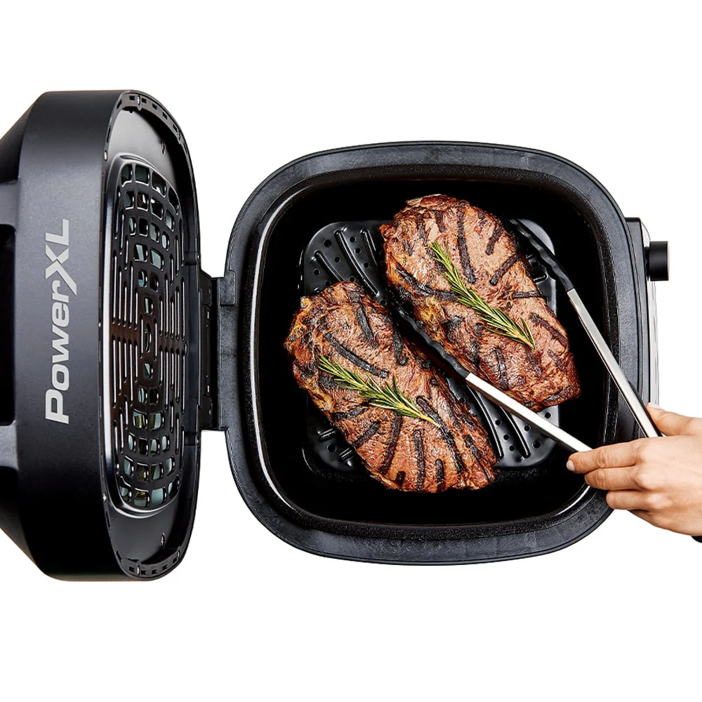 Grill Air Fryer Combo Plus, Indoor Grill / Air Fryer, Stainless Steel