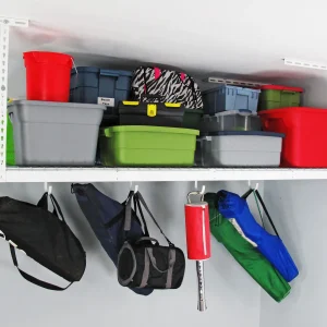 MonsterRax 3' x 8' Overhead Garage Storage Rack Holds 450 Pounds, White