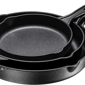 Bruntmor Pre-Seasoned Cast Iron Cookware Set - 8-Piece Bundle with Skillets, Grill Pan, Dutch Oven, Pizza Pan, and Utensils - Durable Pots and Pans Set for Cooking - Ideal Gift for Home or Camping