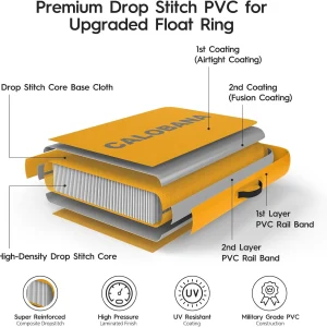 Round Floating Ring Hammock - Heavy Duty Inflatable Raft
