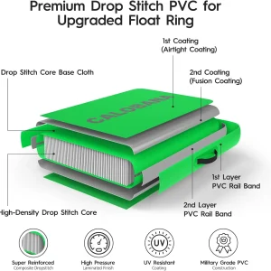 Round Floating Ring Hammock - Heavy Duty Inflatable Raft