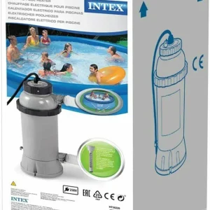 Intex 28684 Electric Pool Heater, 3000W, for Above Ground Pools up to 179 7/8in, Auto Shut-off