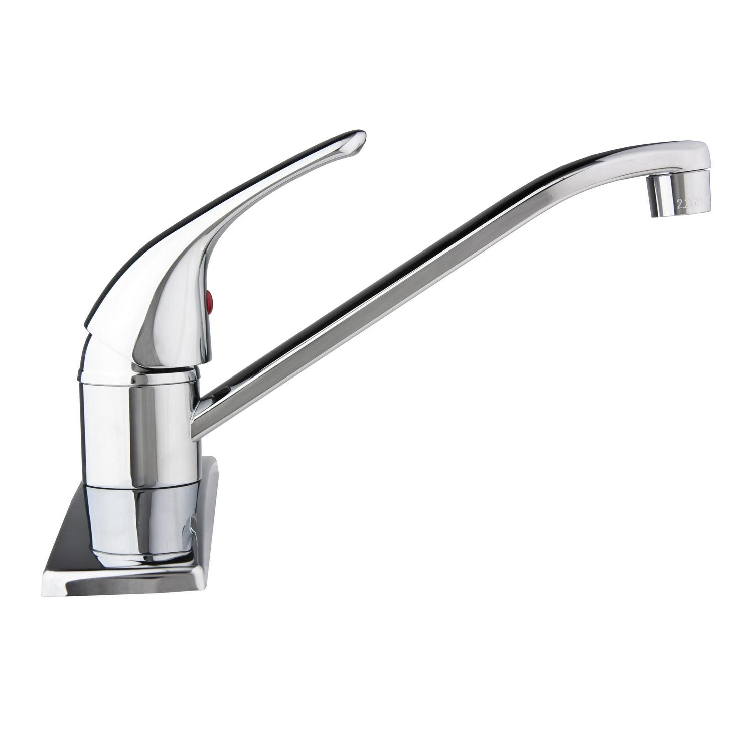 Dura Faucet Single Lever Kitchen Faucet for RV Kitchens - Chrome Polished