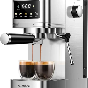 SHARDOR Espresso Machine 20 Bar, Professional Espresso Machine with Milk Frother and Touchscreen