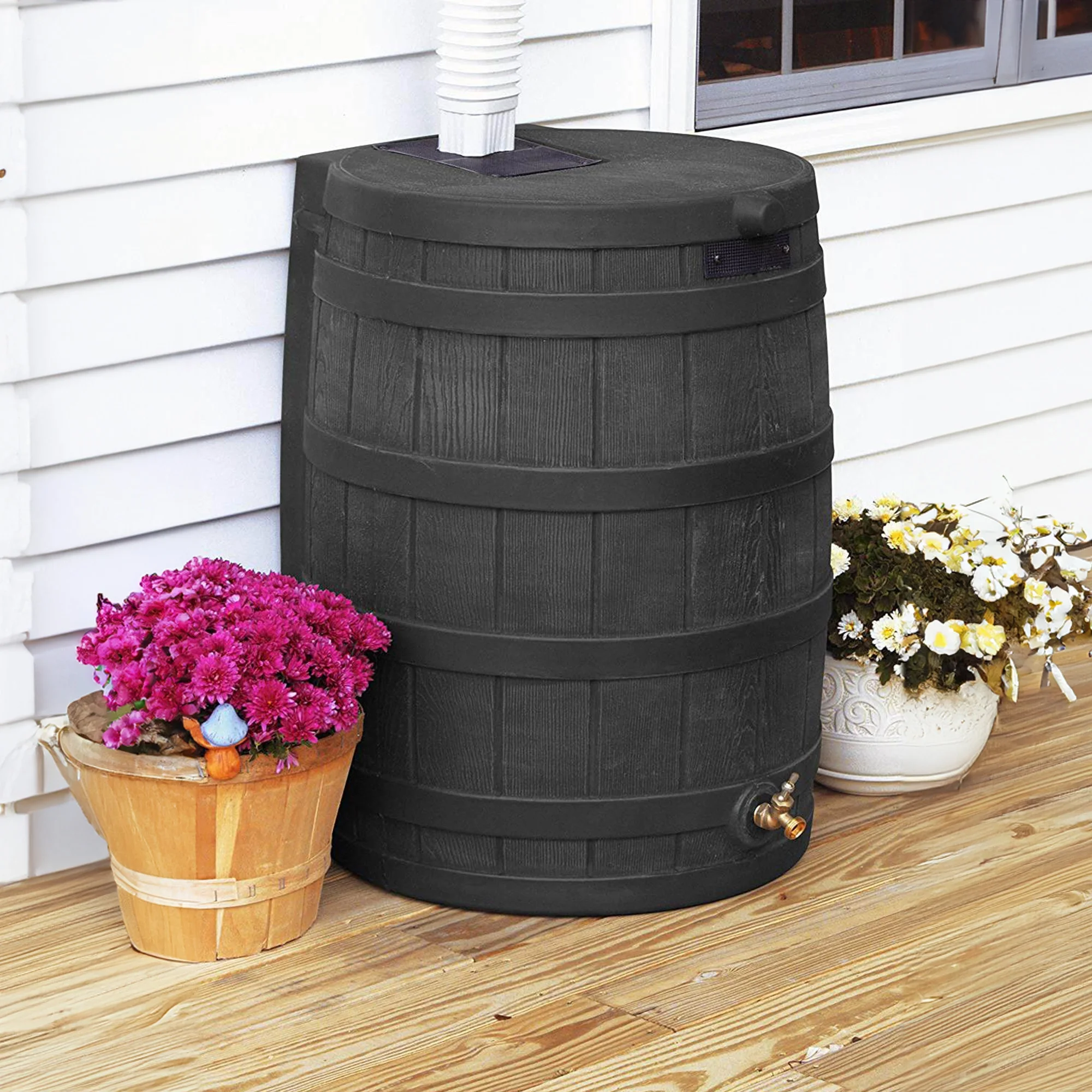 Good Ideas Rain Wizard Rain Storage Collection Rain Barrel 50-Gallon