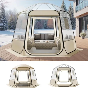 VEVOR Pop up Sports Tent, 8 Sizes Optional Clear Bubble Tent for 1-6 Person
