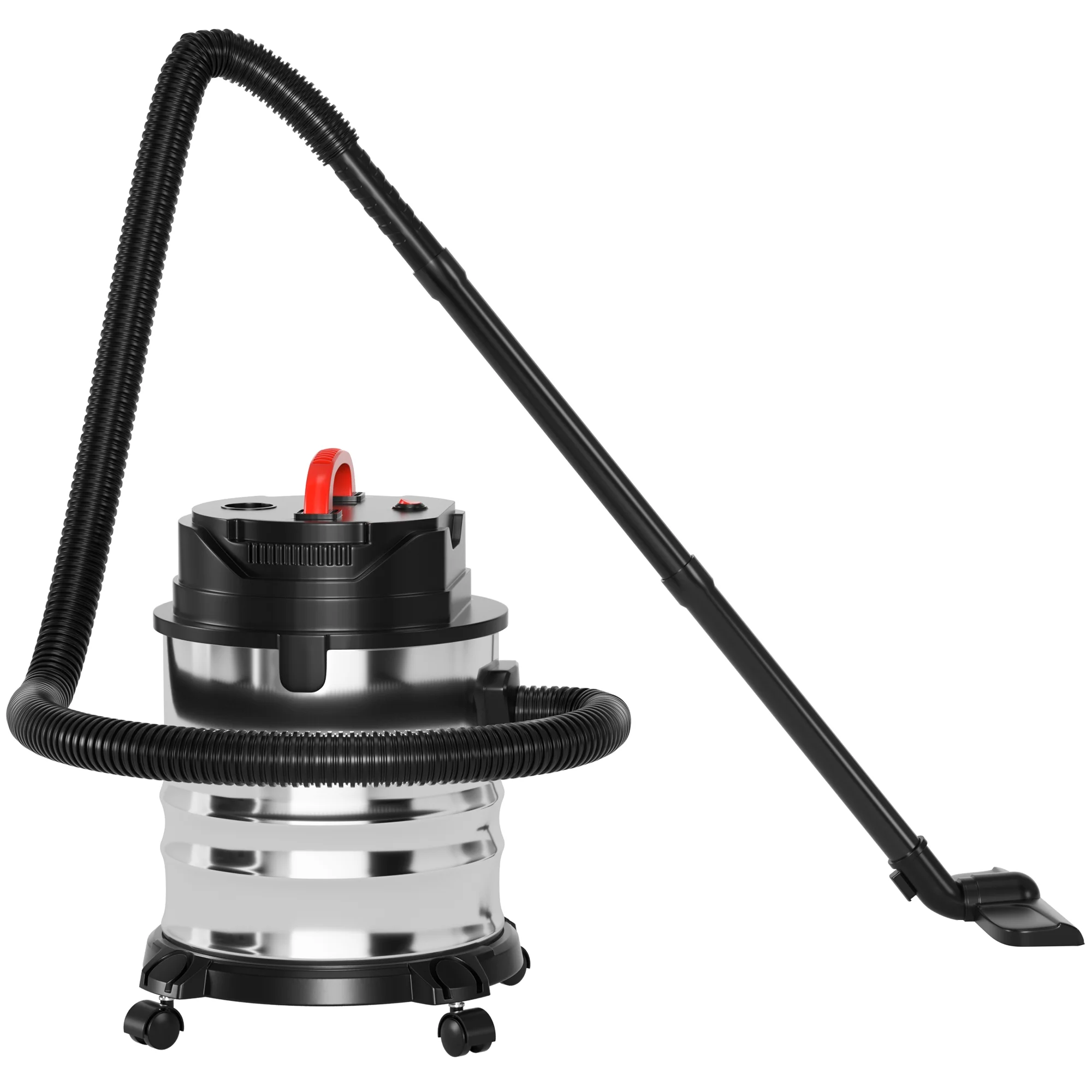 TOPTENG Wet Dry Vacuum Cleaner, 5 Gallon 1800W 6 HP Peak Stainless Steel Shop Vacuum Wet and Dry, with Filter and Attachments for House Garage Workshop Car