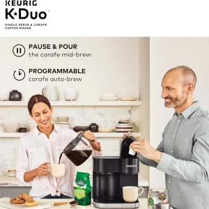 Duo Single Serve K-Cup Pod & Carafe Coffee Maker, Black