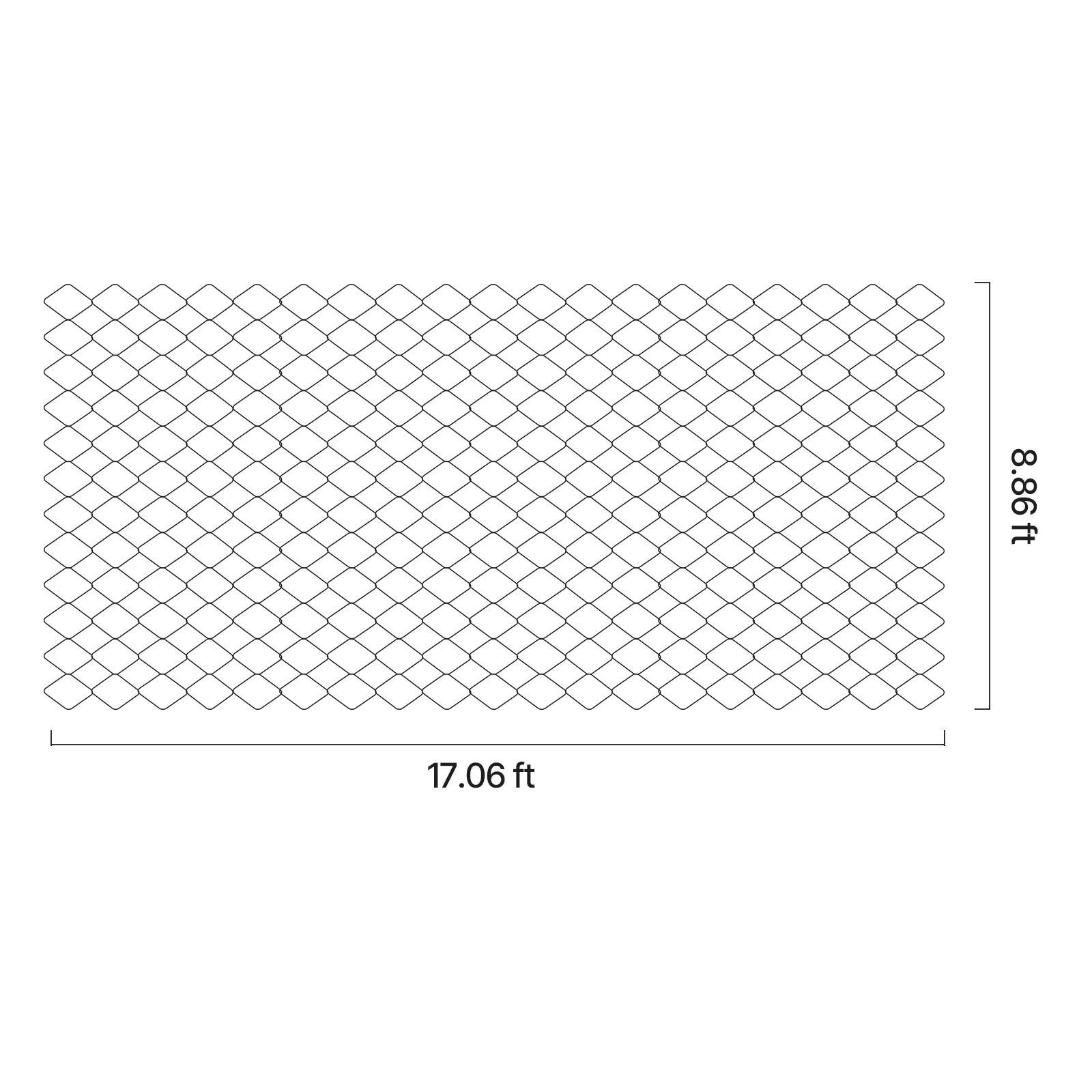KFFKFF Gravel Grid, 4 Inch Depth, 17.06 x 8.86 FT / 5200 x 2700 mm, Supports 1880 LBS Per Sq ft, Permeable Ground Stabilizer for Garden, Patio, Walkway, RV Parking Slopes