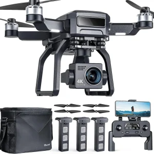 GPS Drones with Camera for Adults 4K Night Vision, 3-Aix Gimbal, 2Mile Long Range, 75Mins Flight Time Professional Drone with 3 Battery, Auto Return+Follow Me+Fly Around+Beginner Mode for Kid