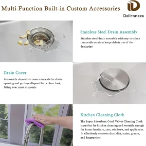 17 Inch Bar Sink Drop In -C Small Kitchen Sink, Modern 18 Gauge Stainless Steel sink with Brushed Finish, 17"x19"x6" Single Bowl kitchen Sinks for RV, Prep, and Outdoor Use