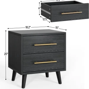 Lofka King Bedroom Furniture Set - Includes One King Bed Frame, Two Nightstands and 2 Dressers for Modern Home Decor