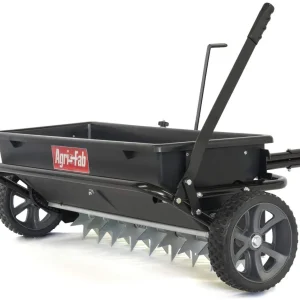 100 lb. Tow-Behind Lawn & Garden Spiker/Seeder/Drop Spreader for Seed,Fertilizer, Salt, Ice Melt; Designed to Pull Behind Lawn & Garden Tractors