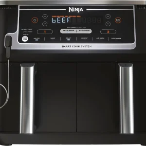 Ninja - Foodi 6-in-1 10-qt. XL 2-Basket Air Fryer with DualZone Technology and Smart Cook System - Black