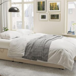 VanAcc Sofa Bed, Sleeper Sofa with Storage Chaise 2 in 1 Pull Out Couch Living Room