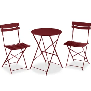 Best Choice Products 3-Piece Small Bistro Set, Folding Patio Furniture Set of 2 Chairs and Table - Black