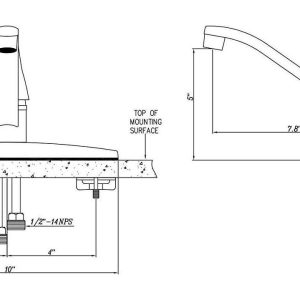 Dura Faucet Single Lever Kitchen Faucet for RV Kitchens - Chrome Polished