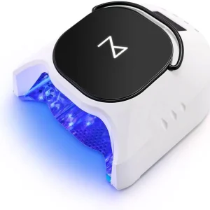 Professional Hybrid 86W Wireless Rechargeable UV LED Nail Curing Lamp Cordless Nail Dryer for Gel Nails, Manicure, Pedicure (Black)