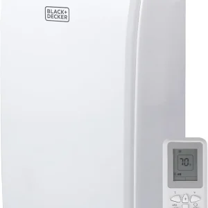 BLACK+DECKER 10,000 BTU Portable Air Conditioner for Rooms up to 450 Sq. Ft. with Remote – White