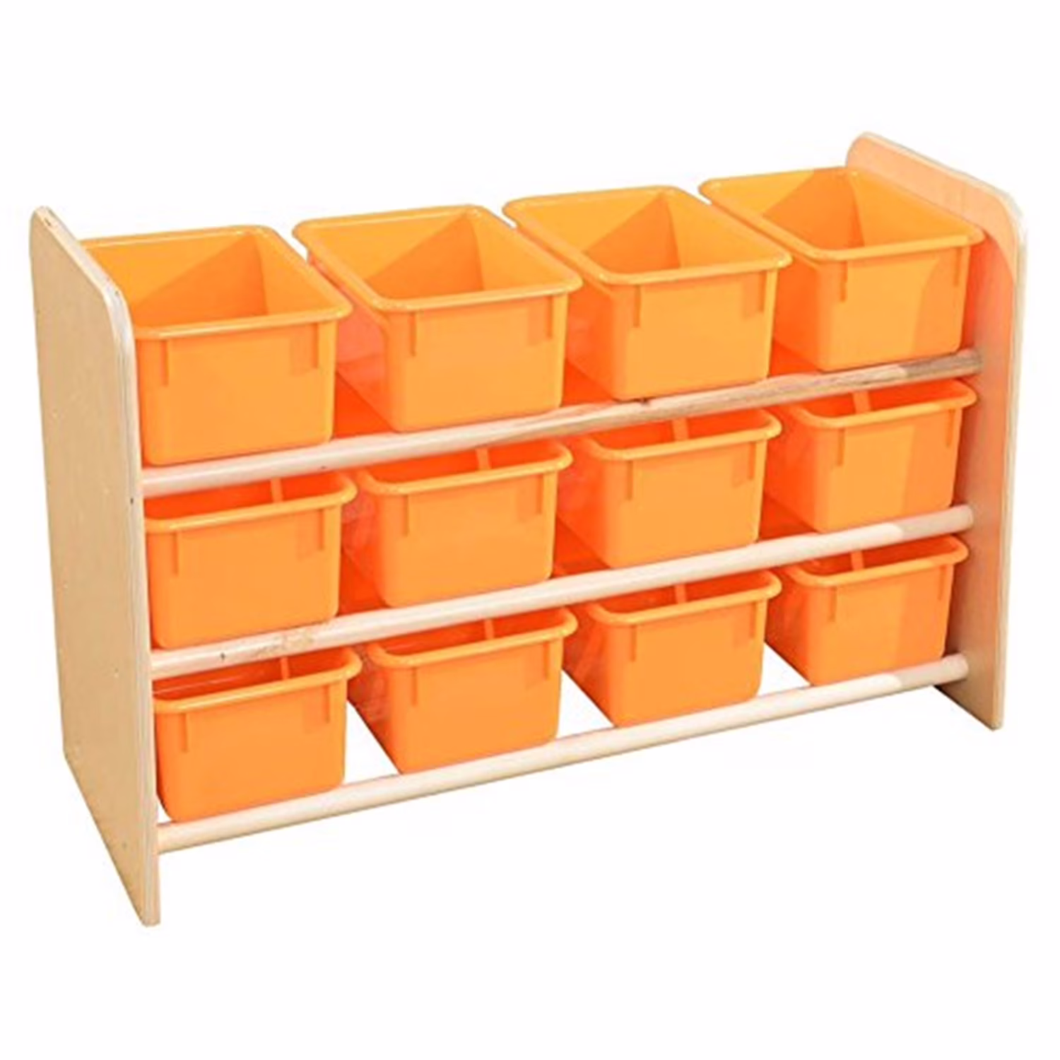 Wood Designs See-All Storage 12 Compartment Cubby with Trays
