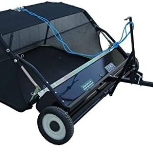 Yard Tuff 42 Inch Quick Assembly Tow Style Lawn Yard Sweeper with Brush Height Adjustment and Mesh Bag for Debris, Leaves, Grass, and More