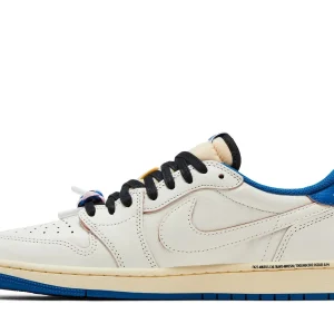 Fragment Design x Travis Scott x Jordan 1 Low OG SP 'Sail Military Blue'