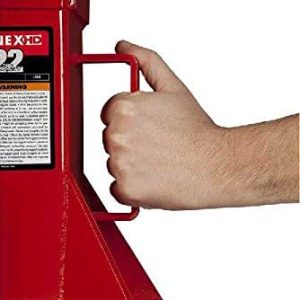 10-Ton Medium Height Pin Type Jack Stands, Pair, Red