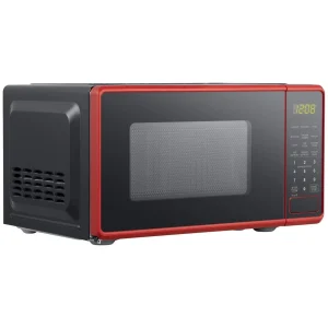 0.7 cu. ft. Countertop Microwave Oven, 700 Watts (Color : Red)