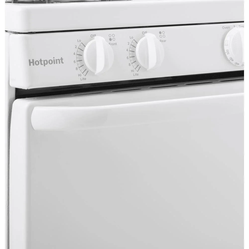 20-inch electric oven with 4 cooking zones, freestanding, in white