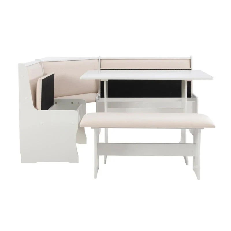 Sedley Farmhouse Nook Dining Set with Storage