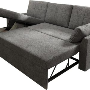 VanAcc Sofa Bed, Sleeper Sofa with Storage Chaise 2 in 1 Pull Out Couch Living Room
