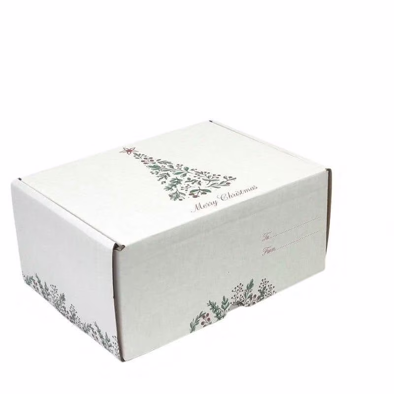 Ucanpack Christmas Mailing Boxes For Shipping 4 x 4 x 4" - Chrismas Tree Printed Christmas Mailing Boxes For Shipping - Holiday Shipping Box Made In USA Christmas Small Business Supplies