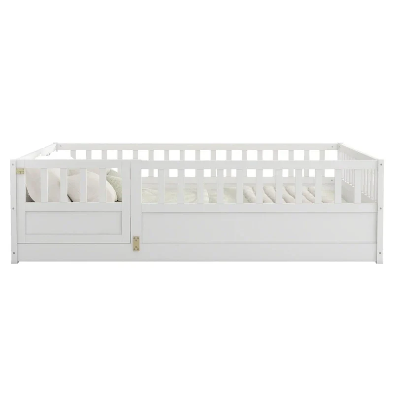Montessori wooden children's floor bed with Support slat