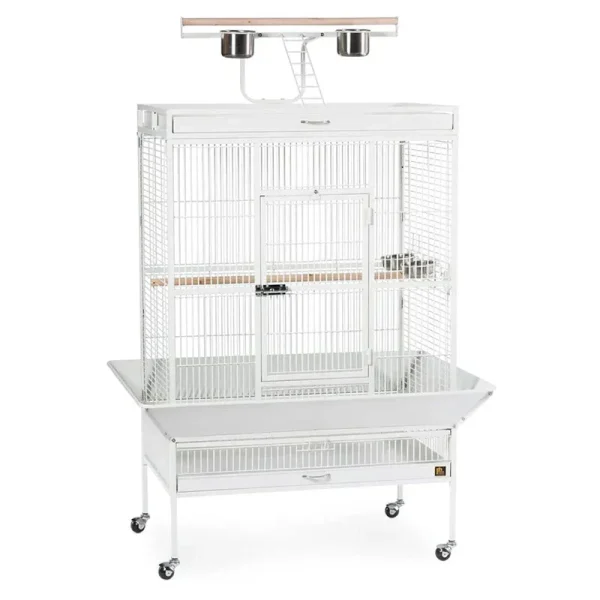 Wrought Iron Select Bird Cage 3154C, Chalk White, 36-Inch by 24-Inch by 66-Inch