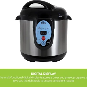 CAREY DPC-9SS Smart Electric Pressure Cooker and Canner, Stainless Steel, 9.5 Qt