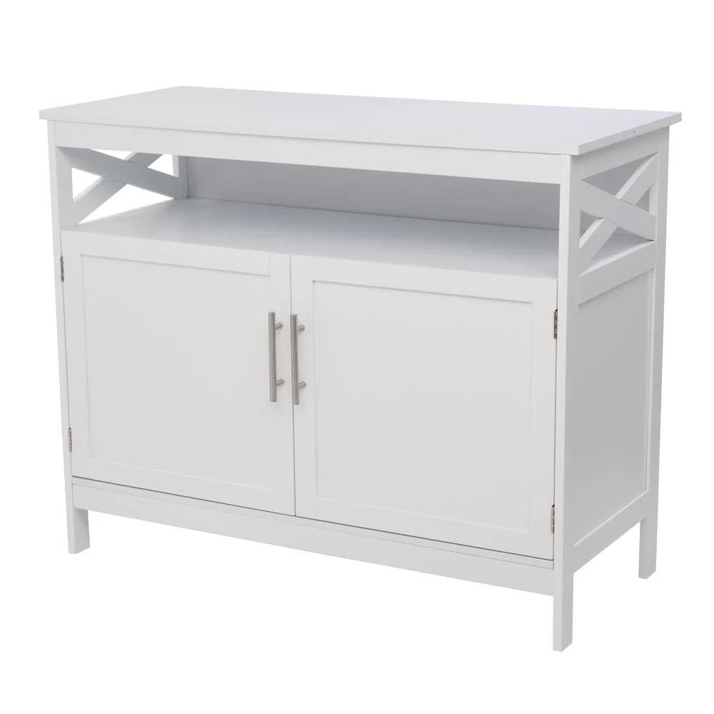 Ktaxon Kitchen Storage Sideboard Dining Buffet Server Cabinet Cupboard, Free Standing Storage Chest Cabinets and Shelf,White