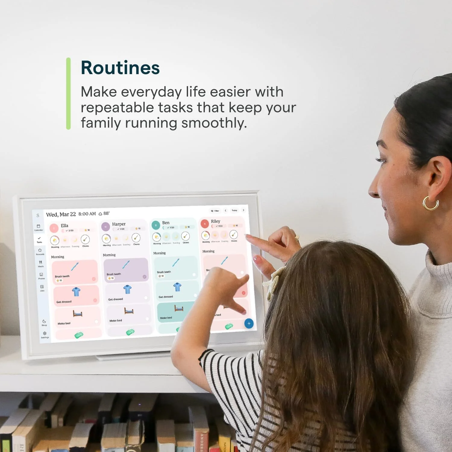 15-Inch Digital Wall Planner & Chore Chart 2025