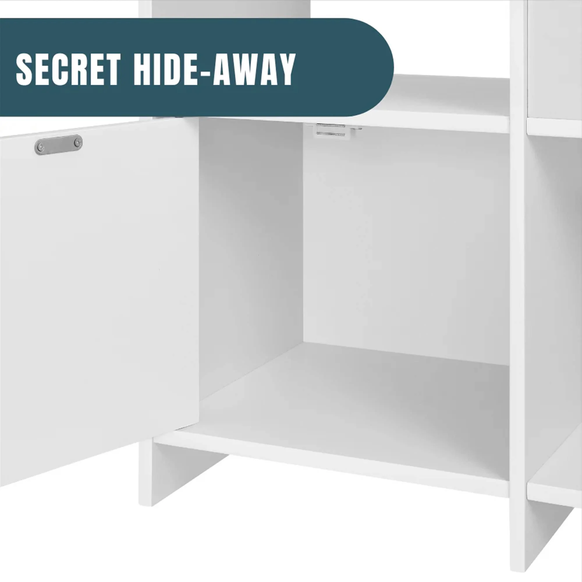 Sturdis Kids Toy Storage Organizer With Bookshelf and White Bins