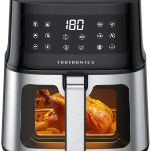 TaoTronics Air Fryer, 8-in-1 Airfryer Oven with Viewing Window Smart Touch 5.3 Quart